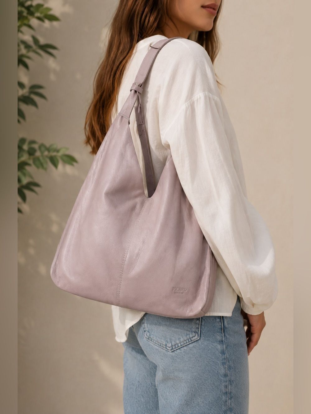 NWT Picard Leather Womens Shoulder Tote Bag Pink Made in Germany See Description